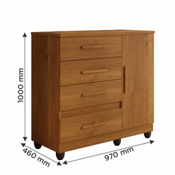 Cômoda New Florença Em MDP Benetil Móveis - 5