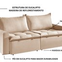 Ver imagem 6 de Sofá Cama Retrátil e Reclinável 190cm Veludo Itália