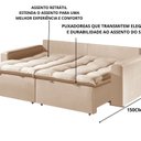 Ver imagem 4 de Sofá Cama Retrátil e Reclinável 190cm Veludo Itália