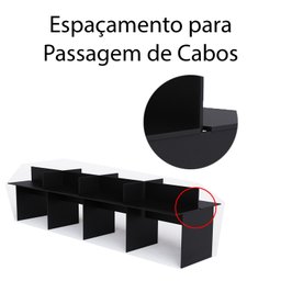 Baia de Trabalho 8 Lugares Cor:preto - 3