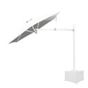 Ver imagem 3 de Ombrelone Lateral Branco - 2,70m de Diâmetro - em Alumínio - Base Cachepô - Persianet