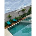 Ver mais imagens de Ombrelone Lateral Branco - 2,70m de Diâmetro - em Alumínio - Base Cachepô - Persianet