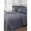 Ver imagem 1 de Jogo de Cama Kit Cobre Leito Colcha King Dupla Face Porta Travesseiro Decoração Elegante:cinza-escur