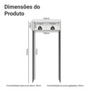 Ver imagem 2 de Porta-Geladeira 103 cm 1 Porta Basculante Cinza/Branco/Cinza Lux Madesa Cinza/Branco/Cinza
