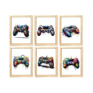 Kit Quadro Infantil Videogame Decoração Quarto Menino Enxoval Bebê Criança
