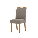 Ver imagem 7 de Conjunto Mesa de Jantar Natalí com Vidro e 4 Cadeiras Bella Henn - Nature/marrom Amêndoa