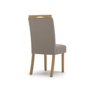 Ver mais imagens de Conjunto Mesa de Jantar Natalí com Vidro e 4 Cadeiras Bella Henn - Nature/marrom Amêndoa