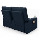 Ver imagem 6 de Poltrona Reclinável para Cinema Parma 2 Lugares Baú Usb Veludo Azul Fh1 - D'Rossi