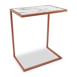 Mesa de Apoio Lateral para Sofá Belfast Cobre e Vulcano - 1
