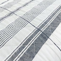 Par De Porta Travesseiros Matelado 100% Algodão 300 Fios com Abas Listrado - 3