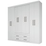 Roupeiro 8 Portas 4 Gavetas Santos Andirá Nápoles 8.4 Branco - 2