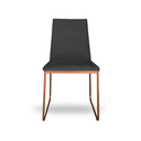 Ver imagem 2 de Cadeira Decorativa Jantar Estar Lille Base Bronze Veludo Cinza