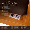 Ver imagem 2 de Kit 2 Cadeiras de Jantar Madeira Maciça Mel Encosto Telinha Palha Estofada Couro PU Caramelo Rubi