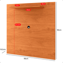 Ver imagem 5 de Painel para Tv Smart 32 Polegadas com Nicho Prateleira Sala Quarto Star - Cinamomo