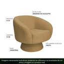 Ver imagem 3 de Poltrona Decorativa Liz Base Giratória Bouclê Camel - Casaepoltrona