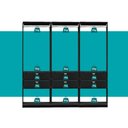 Ver imagem 6 de Guarda-Roupas Closet Modulado Alasca 180cm 3 Peças com 6 Gavetas e Cabideiros Preto Touch Carraro