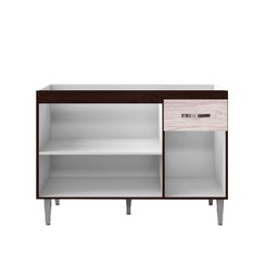 Balcão Gabriela 1,20 M Ajl Móveis Cor Castanho - 3