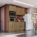 Ver imagem 5 de Armário de Cozinha Compacta Torre Quente 100% Mdf 190cm Nogueira Celeste Kappesberg