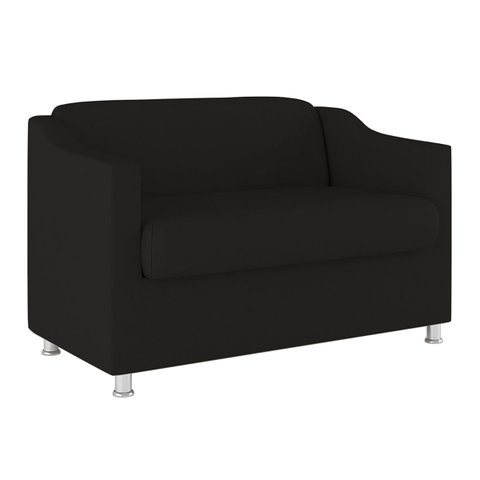 Sofá Namoradeira 2 Lugares Tilla Sala de Espera – Balaqui Decor Cor:preto