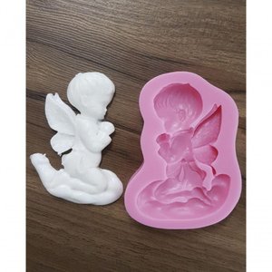 Molde Silicone Anjo Ajoelhado Rezando Batizado (anjinho) Hb