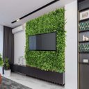 Ver mais imagens de 7 Muro Verde Artificial Luxo com Placas de Folhagens Permanentes para Jardim Vertical Decorativo