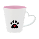 Ver imagem 2 de Kit Caneca Drop Coracao Bicolor Rosa + Bandeja Coracao - Gente Legal Tem Dog - Pet Lovers