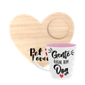 KIT CANECA DROP CORACAO BICOLOR ROSA + BANDEJA CORACAO - GENTE LEGAL TEM DOG - PET LOVERS - 4