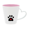 KIT CANECA DROP CORACAO BICOLOR ROSA + BANDEJA CORACAO - GENTE LEGAL TEM DOG - PET LOVERS - 2