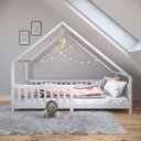 Ver imagem 1 de Cama Montessoriana Madeira Maciça Casa com Estrado Cora Branco Idimex