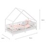 Cama Montessoriana Madeira Maciça Casa com Estrado Cora Branco Idimex - 8