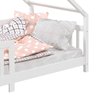 Cama Montessoriana Madeira Maciça Casa com Estrado Cora Branco Idimex - 4