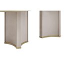 Ver imagem 5 de Sala de Jantar Completa Liz C/ Tampo Madeirado C/ Vidro Oval 218x108cm e 8 Cadeiras Vitta Off White/