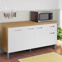 Ver imagem 2 de Balcão Cozinha Gabriela 4 Portas 1 Gaveta sem Tampo Ajl Móveis