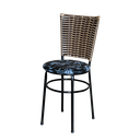 Ver imagem 2 de Kit 4 Cadeiras Cozinha Hawai Cappuccino Assento Estampado:floral Preto