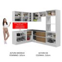 Ver imagem 2 de Cozinha Completa De Canto Mdf Madesa Acordes Branco Rustic