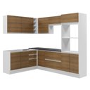 Ver imagem 1 de Cozinha Completa De Canto Mdf Madesa Acordes Branco Rustic