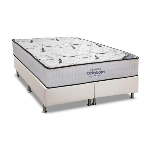 Cama Box Crc King +Colchão D45 Espuma High Foam Ortobom 193