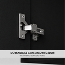 Ver imagem 3 de Gabinete de Banheiro Suspenso Preto e Freijó 60cm Minimalista