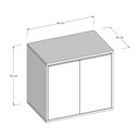 Ver imagem 2 de Gabinete de Banheiro Suspenso Preto e Freijó 60cm Minimalista