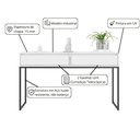Ver imagem 2 de Aparador Metalic Estilo Industrial Pés em Metal - Branco e Preto