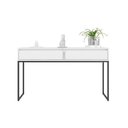 Ver imagem 5 de Aparador Metalic Estilo Industrial Pés em Metal - Branco e Preto