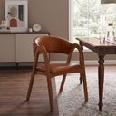 Ver imagem 3 de Kit 8 Cadeiras Valentina Madeira Maciça Mel Estofado Ocre Ideal Decor