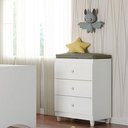 Ver imagem 1 de Comoda Quarto Infantil Gutti com 3 Gavetas Branco Branco