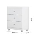 Ver imagem 2 de Comoda Quarto Infantil Gutti com 3 Gavetas Branco Branco