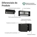 Ver imagem 4 de Armário de Cozinha Compacta 200 Cm Suspenso Preto Nice Madesa 07 Preto