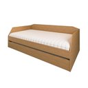 Ver imagem 2 de Sofa com Bicama para Quarto ou Sala Solteiro ou Criança com Cama Auxiliar Reforçada Duo Amendoa