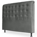 Ver imagem 1 de Cabeceira Estofada Cama Box Casal King Louise 195cm Suede Cinza - Desk Design
