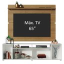 Ver imagem 4 de Rack Madesa Cancun e Painel para TV até 65 Polegadas Branco/Rustic 095Z Cor:Branco/Rustic