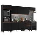Ver imagem 3 de Armário de Cozinha Completa 320cm Preto/Rustic Reims Madesa XA01