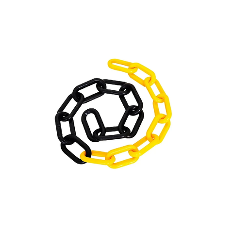 CORRENTE PLASTICA AMARELO/PRETO 10M X 8MM REF 13402023 METASUL